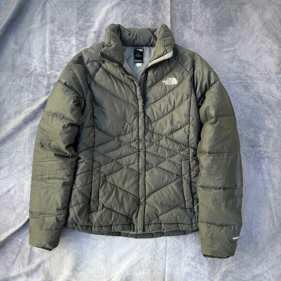 Women's The North Face Dark Gray Black 550 Fill Down Puffer Ski Jacket Sz Small - Picture 1 of 8